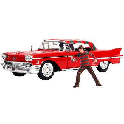 Freddy Krueger & 1958 Cadillac Series 62 Die Cast Car and Figure (New in Box) - City Morgue Toys & Collectibles