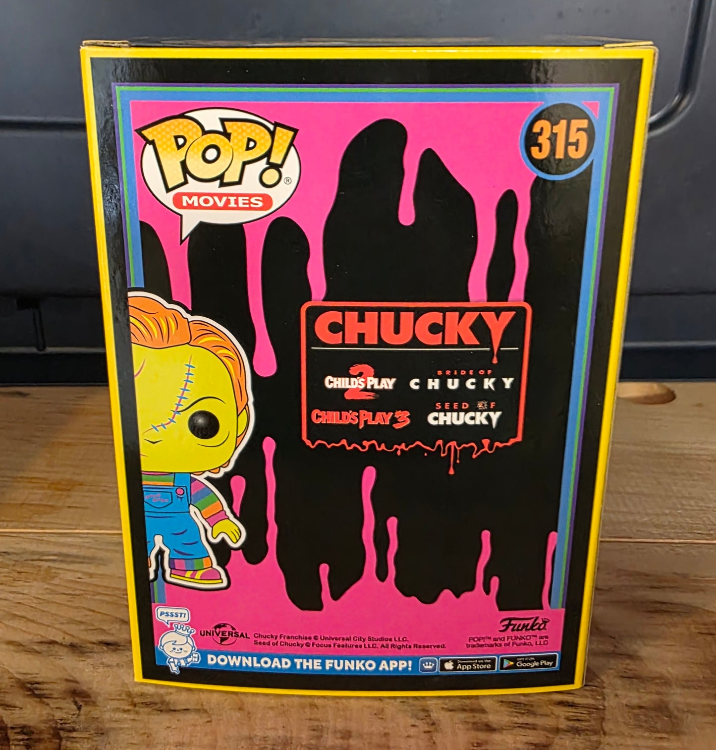 Child's Play Chucky Black Light Funko Pop! Vinyl Figure - Entertainment Earth Exclusive
