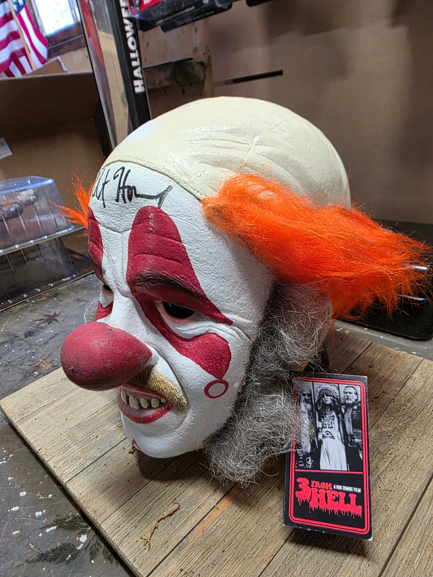 Clint Howard AUTOGRAPHED Mr. Baggy Britches Mask (Discontinued)