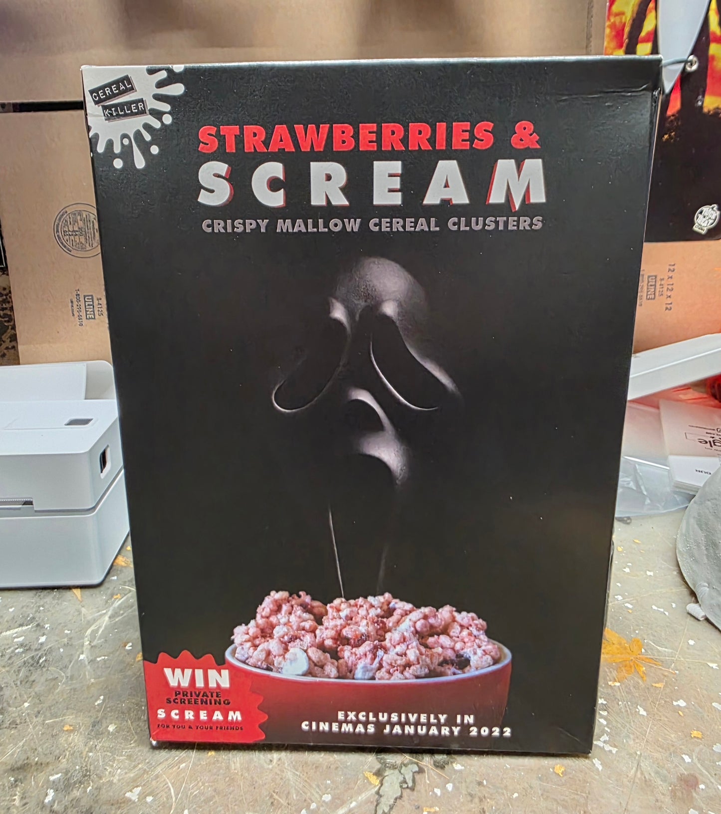 Strawberries & Scream Limited Edition Cereal by "Cereal Killer" (UNOPENED) #1