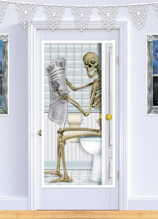 Skeleton Restroom Door Cover - City Morgue Toys & Collectibles