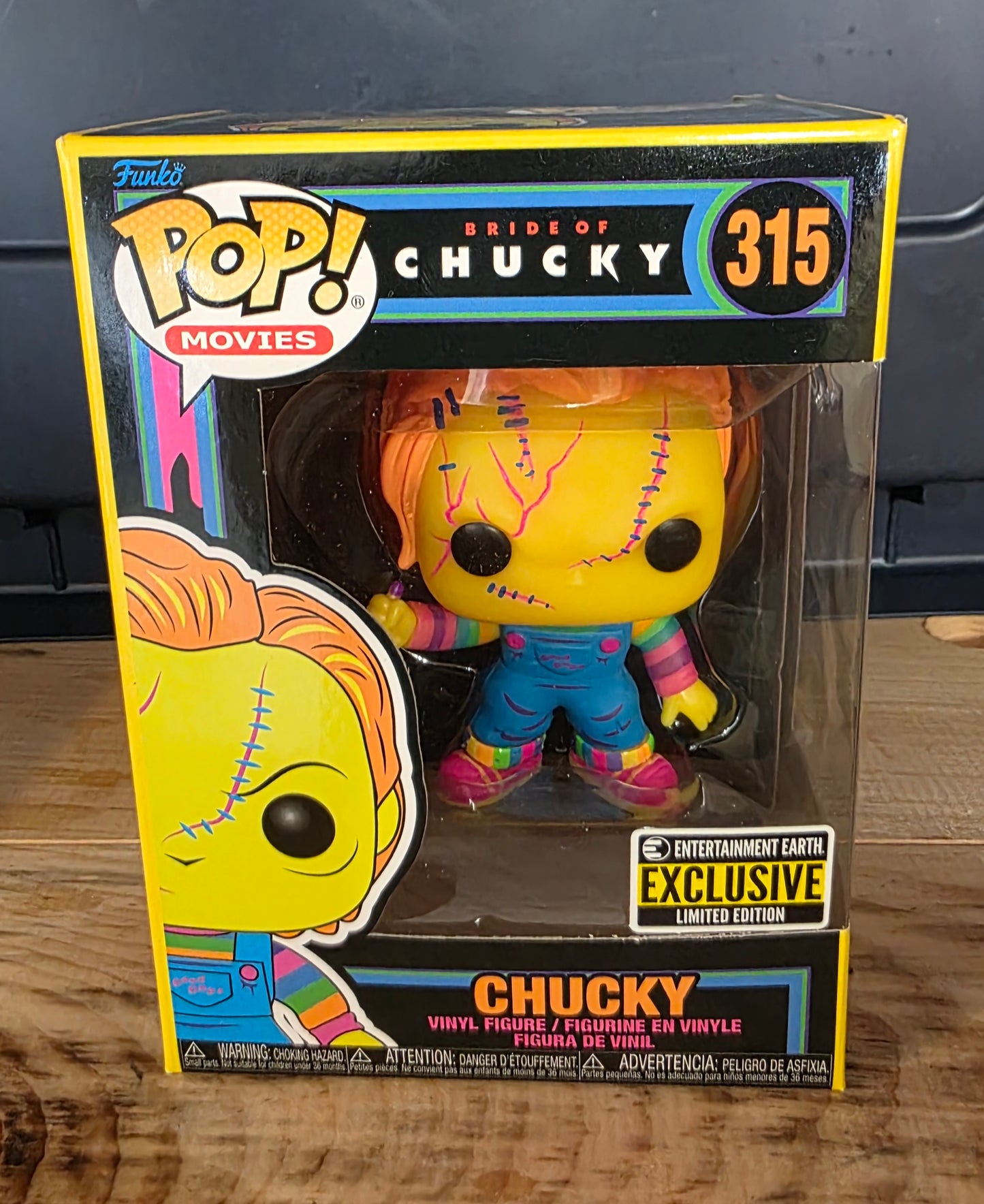 Child's Play Chucky Black Light Funko Pop! Vinyl Figure - Entertainment Earth Exclusive