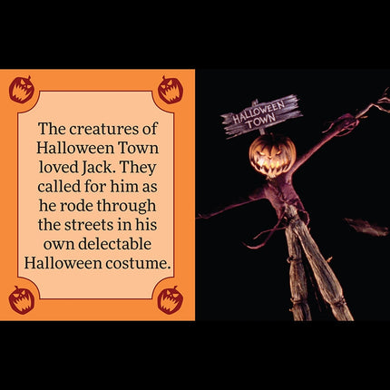Jack Skellington tiny book cover featuring Halloween Town text and an illustration of Jack in a costume.