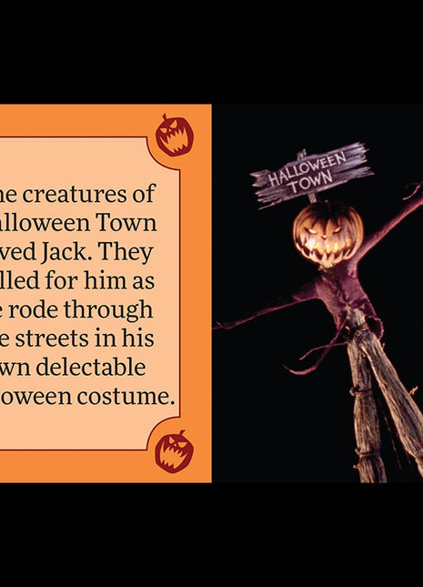 Jack Skellington tiny book cover featuring Halloween Town text and an illustration of Jack in a costume.