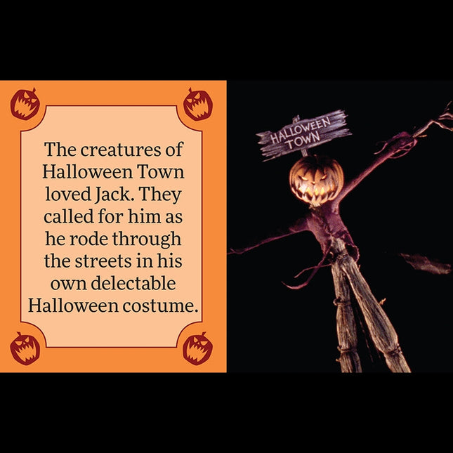 Jack Skellington tiny book cover featuring Halloween Town text and an illustration of Jack in a costume.