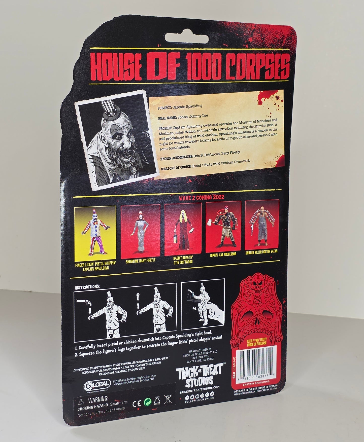 Captain Spaulding House of 1000 Corpses Action Figure by Trick or Treat Studios