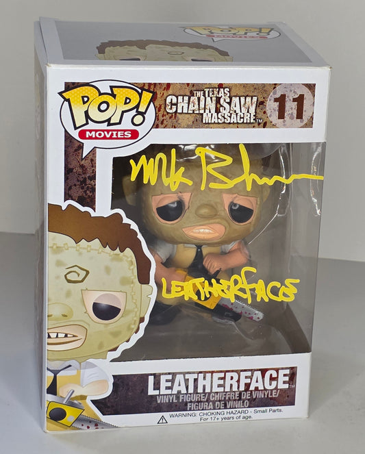 AUTOGRAPHED Leatherface Funko Pop Signed by Mark Burnham