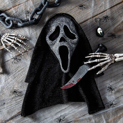 Exclusive Ghost Face® Bling Mask, Knife & Light-Up Keychain Collectible Box Set - City Morgue Toys & Collectibles